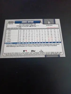 2026 Topps Series 1 - Shohei Ohtani #200. Dodgers. ’Topps 75’. NRMT+ - Baseball Card Single