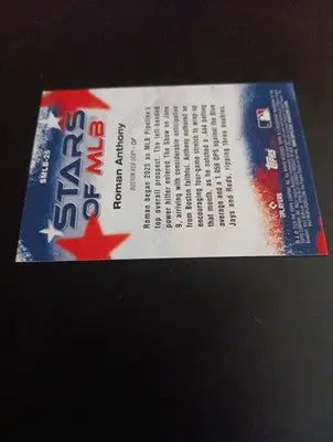 2026 Topps Series 1 - Stars of MLB Roman Anthony #SMLB-25 (RC) NRMT+ - Baseball Card Single