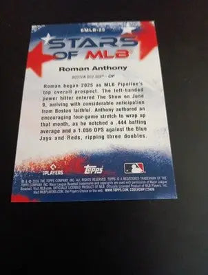 2026 Topps Series 1 - Stars of MLB Roman Anthony #SMLB-25 (RC) NRMT+ - Baseball Card Single