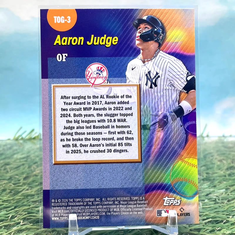 2026 Topps Series 1 Titans Of The Game Aaron Judge New York Yankees KM11 - Baseball Card Single