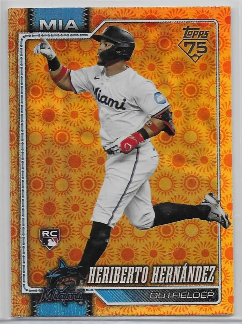 2026 Topps Series 2 Heriberto Hernandez Orange Sun Holiday Foil #578 (1392) - Baseball Card Single
