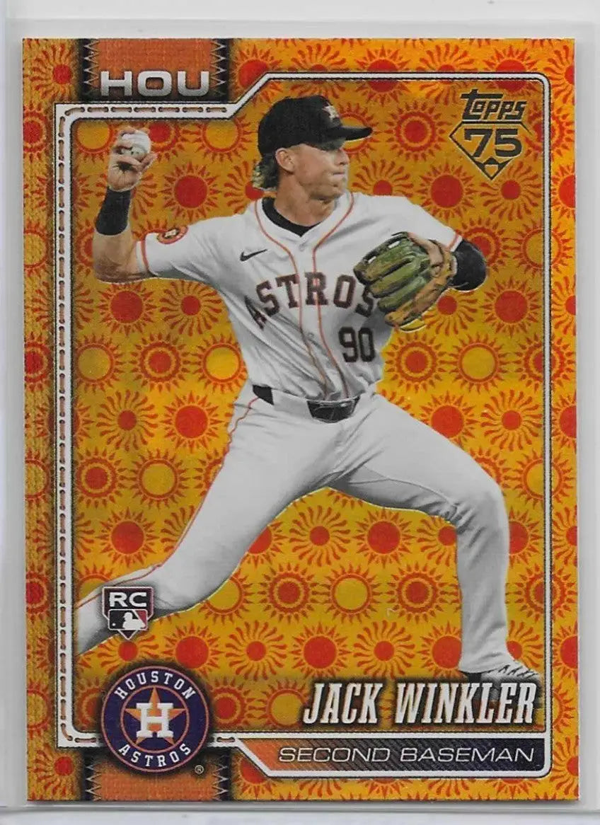 2026 Topps Series 2 Orange Sun Foil Jack Winkler #598 (RC) Astros (1384)