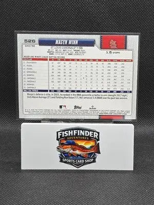 2026 Topps Series 2 Orange ’SUN’ Holo Foil Parallel #526 Masyn Winn Cardinals - Baseball Card Single