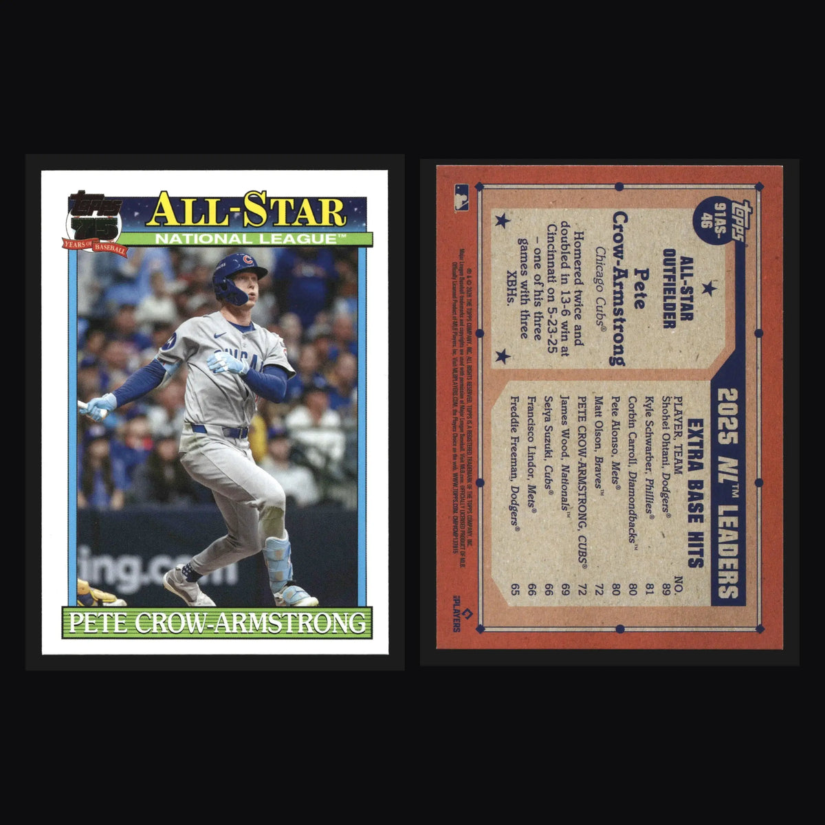 2026 Topps Series 2 Pete Crow-Armstrong #91AS-46 1991 All-Star Cubs - Baseball Card Single