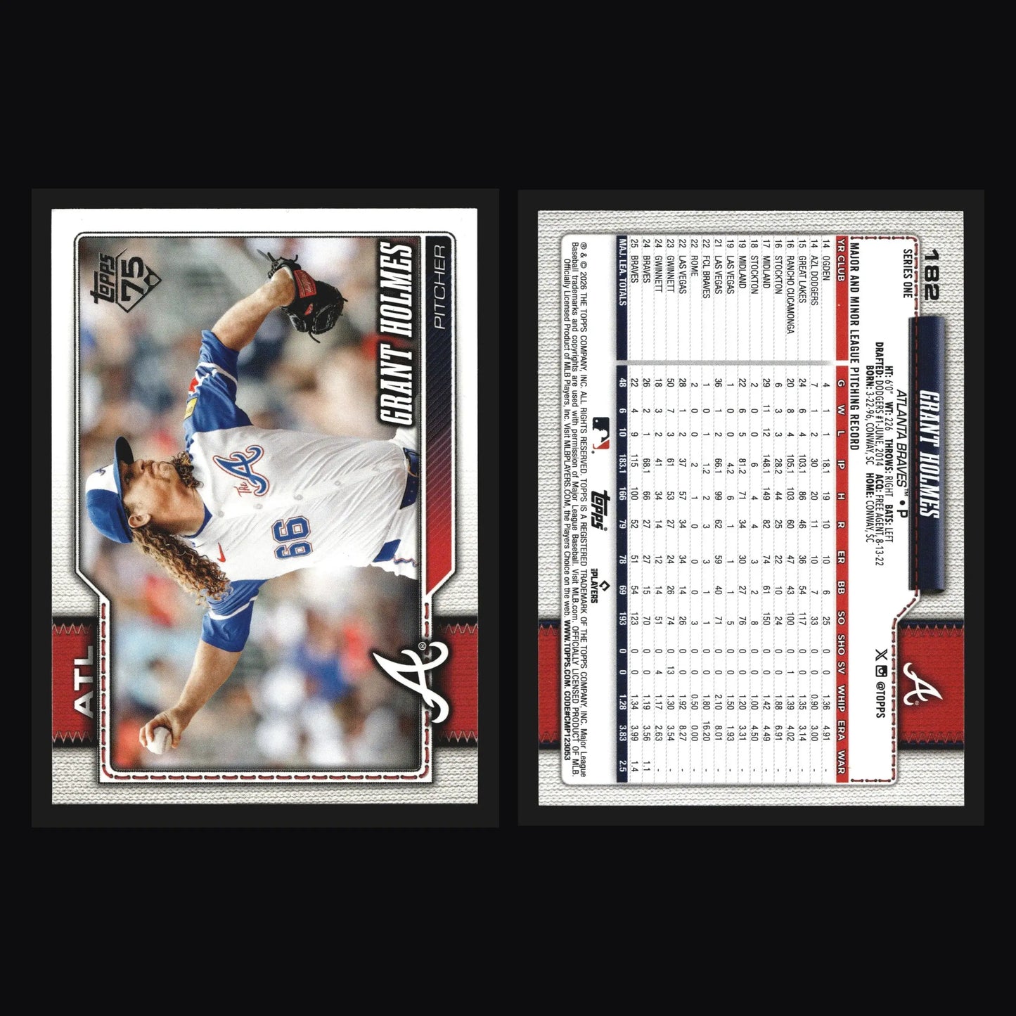 2026 Topps Series One #182 Grant Holmes Braves