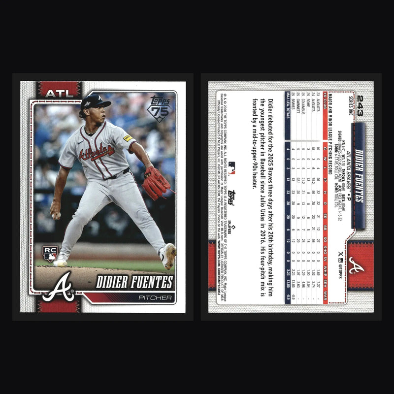 2026 Topps Series One #243 Didier Fuentes Atlanta Braves RC
