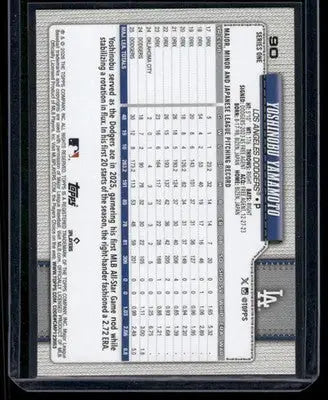 2026 Topps Series One Yoshinobu Yamamoto #90 Baseball - Baseball Card Single