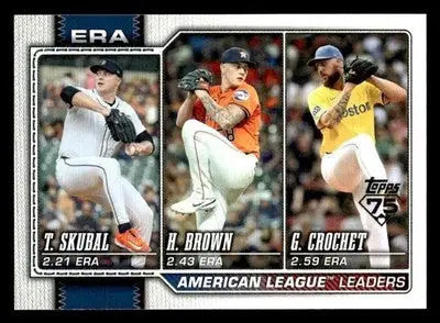 2026 Topps Skubal/Brown/Crochet #327 ERA Leaders American League - Baseball Card Single