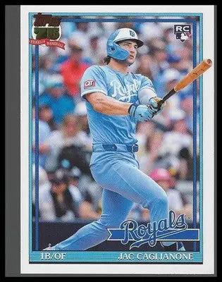 2026 Topps #T91-42 Jac Caglianone 1991 Topps Baseball 35th Anniversary Royals RC