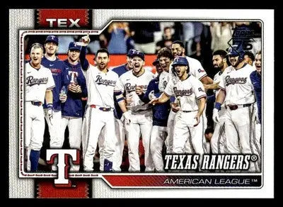 2026 Topps Texas Rangers #258 Texas Rangers - Baseball Card Single