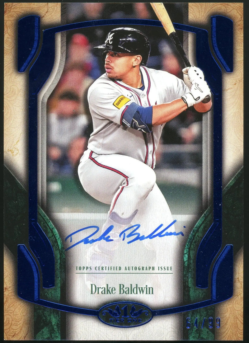 2026 Topps Tier One Break Out Drake Baldwin #BOA-DBA Blue /99 RC Auto