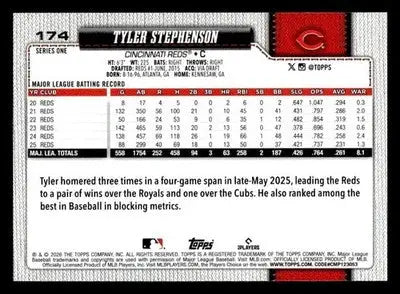 2026 Topps Tyler Stephenson #174 Cincinnati Reds - Baseball Card Single