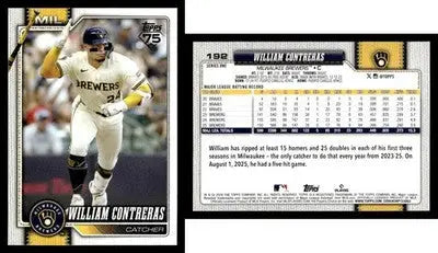 2026 Topps WILLIAM CONTRERAS #192 [Base] Milwaukee Brewers