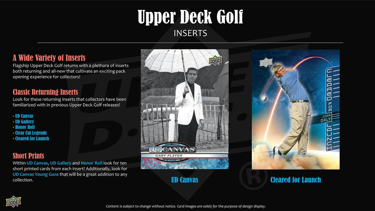 2026 Upper Deck Golf Hobby Box - Columbia Hobby - Sports Card Boxes - Toploaders - Card Savers