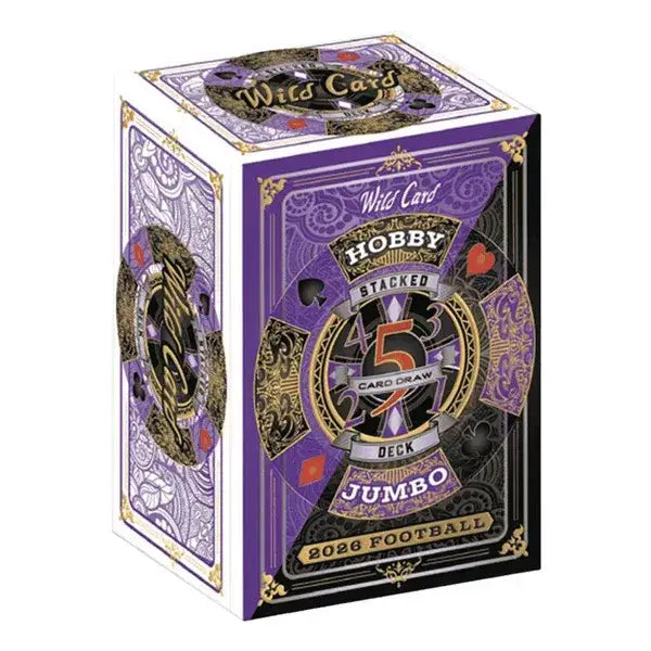 2026 Wild Card 5-Card Draw Stacked Deck Football Jumbo Hobby Box