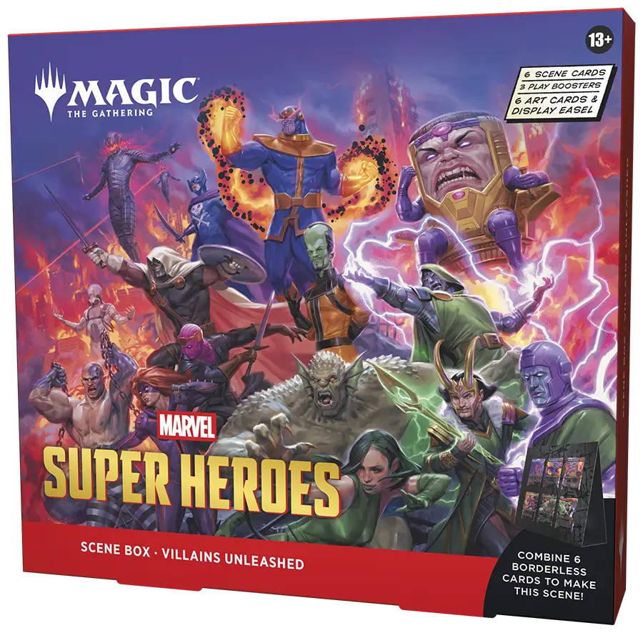 2026 Wizards Magic MTG Marvel Super Heroes Villains Unleashed Scene Box - Magic Card Box