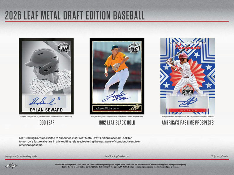 2026 Leaf Metal Draft Baseball Hobby Box | Columbia Sports Cards | Columbia Hobby - Sports Card Boxes - Toploaders - Card Savers.