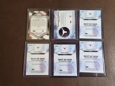 ’23 ’25 Bowman University Best Texas Longhorns 6 auto 7 total card Lot - Football Card Lot