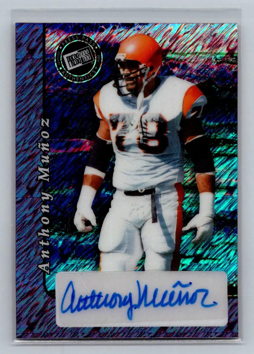 24 Leaf Collective 2000 Press Pass Auto Shimmer Purple #20A-AM2 Anthony Muñoz#8 - Football Card Single
