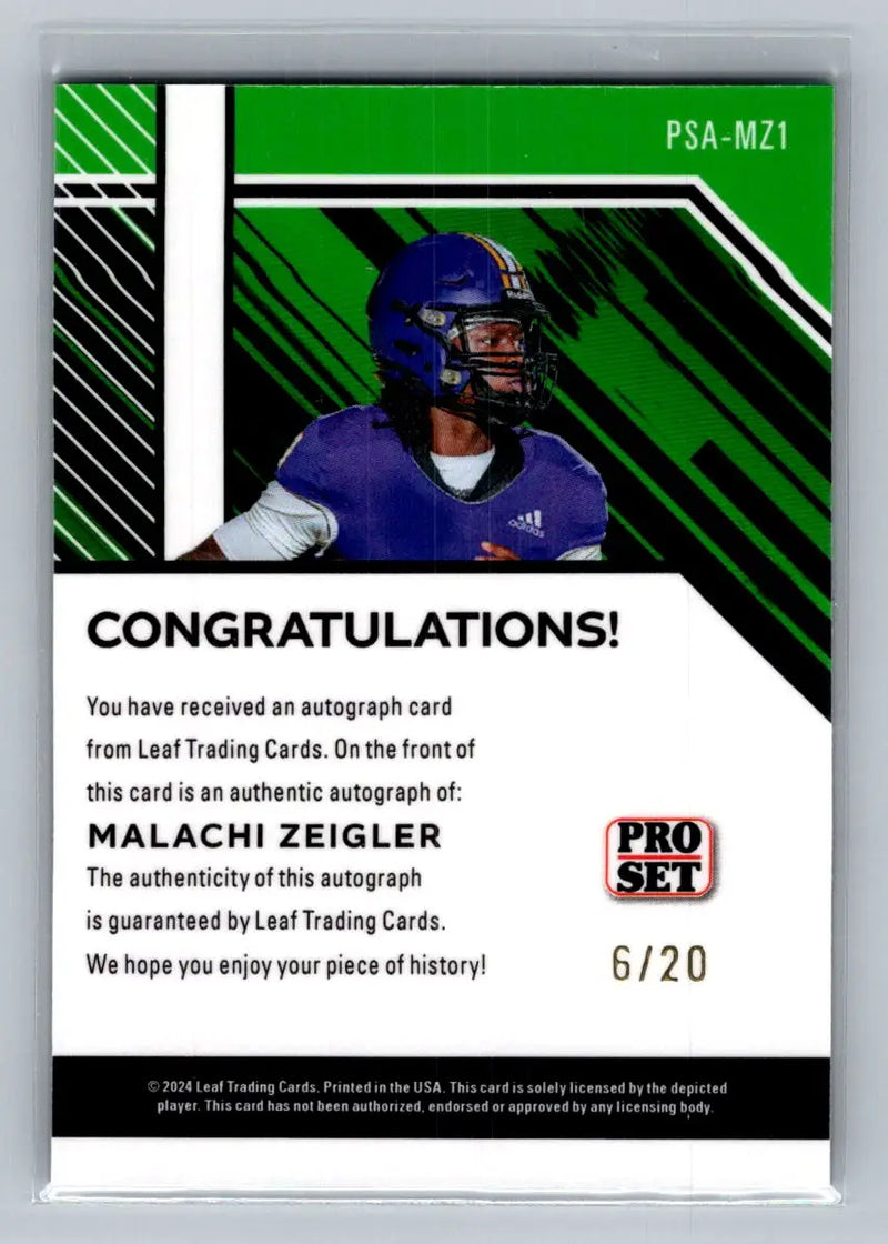 24 Leaf Collective Pro Set Auto Shimmer Light Blue #PSA-MZ1 Malachi Zeigler/20 - Other