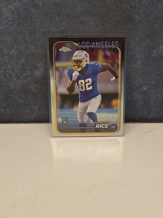 #241 2024 Topps Chrome Refractor Brenden Rice Rookie Los Angeles Chargers