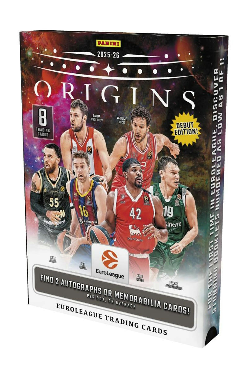 2025/26 Panini Origins EuroLeague Basketball Hobby Box
Origins EuroLeague Tiger Eyes insert card
Origins EuroLeague Blank Slate SSP card