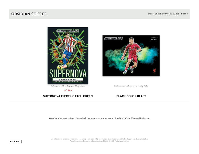2025/26 Panini Obsidian Soccer Hobby Box | Columbia Sports Cards | Columbia Hobby - Sports Card Boxes - Toploaders - Card Savers.