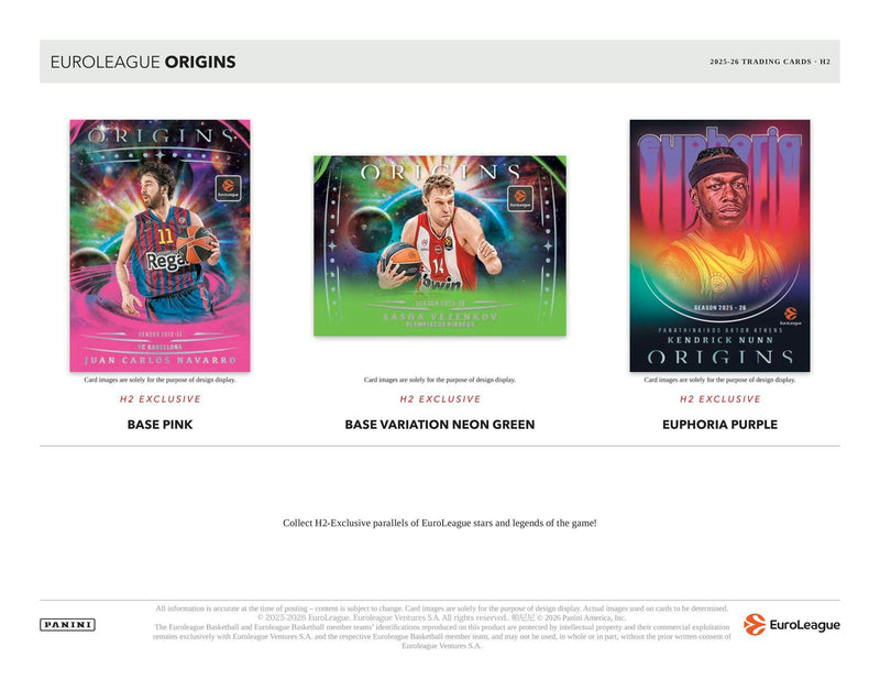 2025/26 Panini Origins EuroLeague Basketball H2 Box | Columbia Sports Cards | Columbia Hobby - Sports Card Boxes - Toploaders - Card Savers.