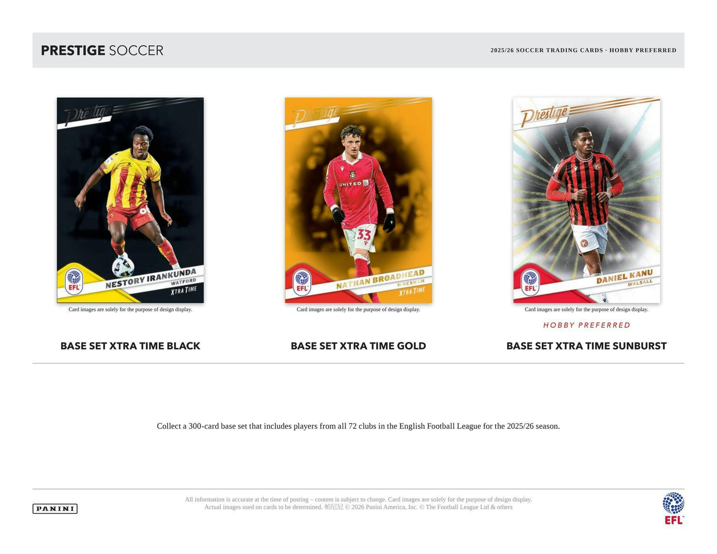 2025/26 Panini Prestige EFL Soccer Hobby Preferred Box | Columbia Sports Cards