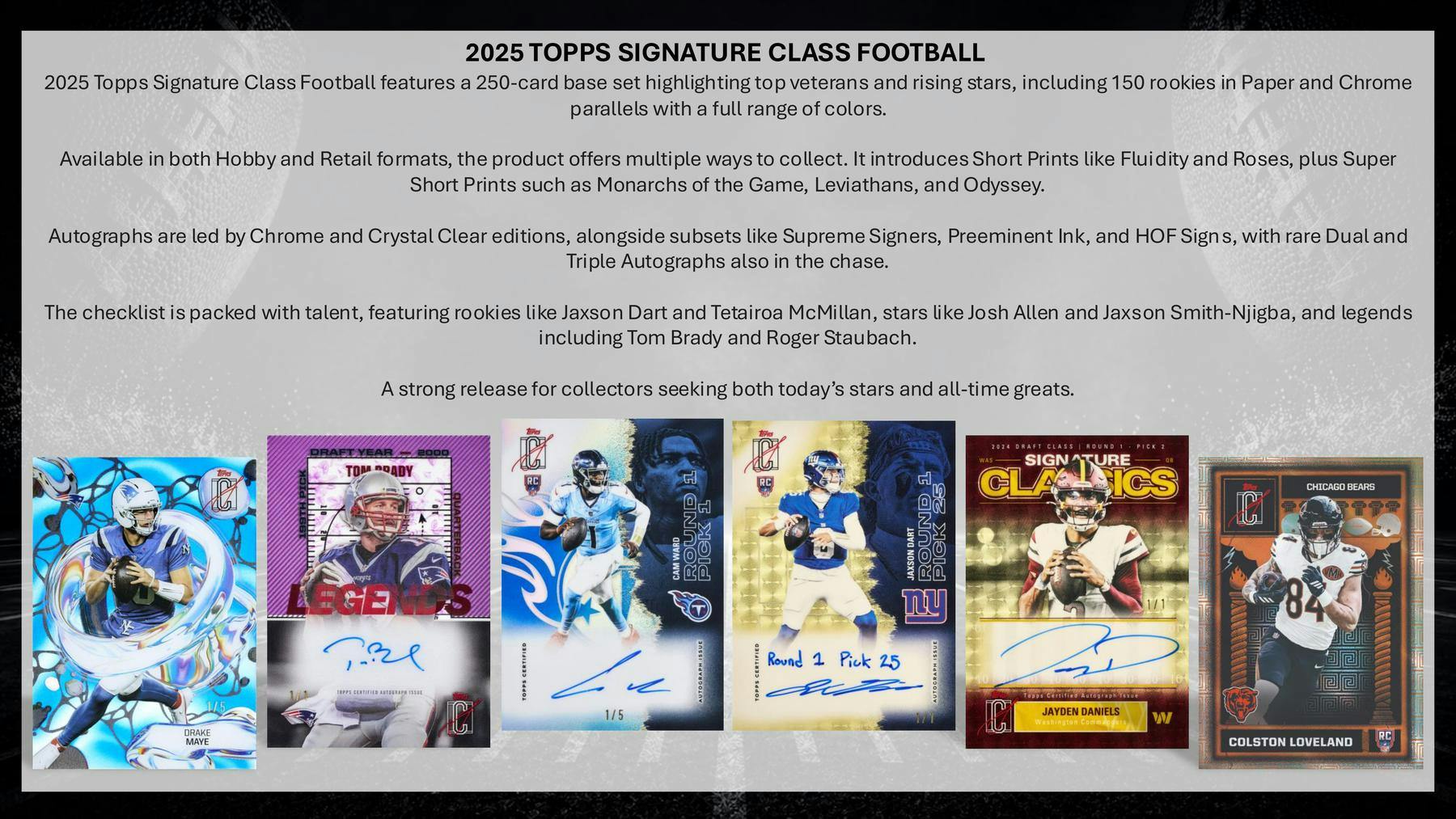 2025 Topps Signature Class Football Blaster Box | Columbia Sports Cards | Columbia Hobby - Sports Card Boxes - Toploaders - Card Savers.
