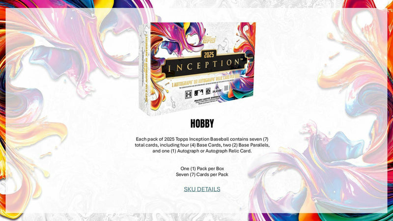 2025 Topps Inception Baseball Hobby Box | Columbia Sports Cards | Columbia Hobby - Sports Card Boxes - Toploaders - Card Savers.