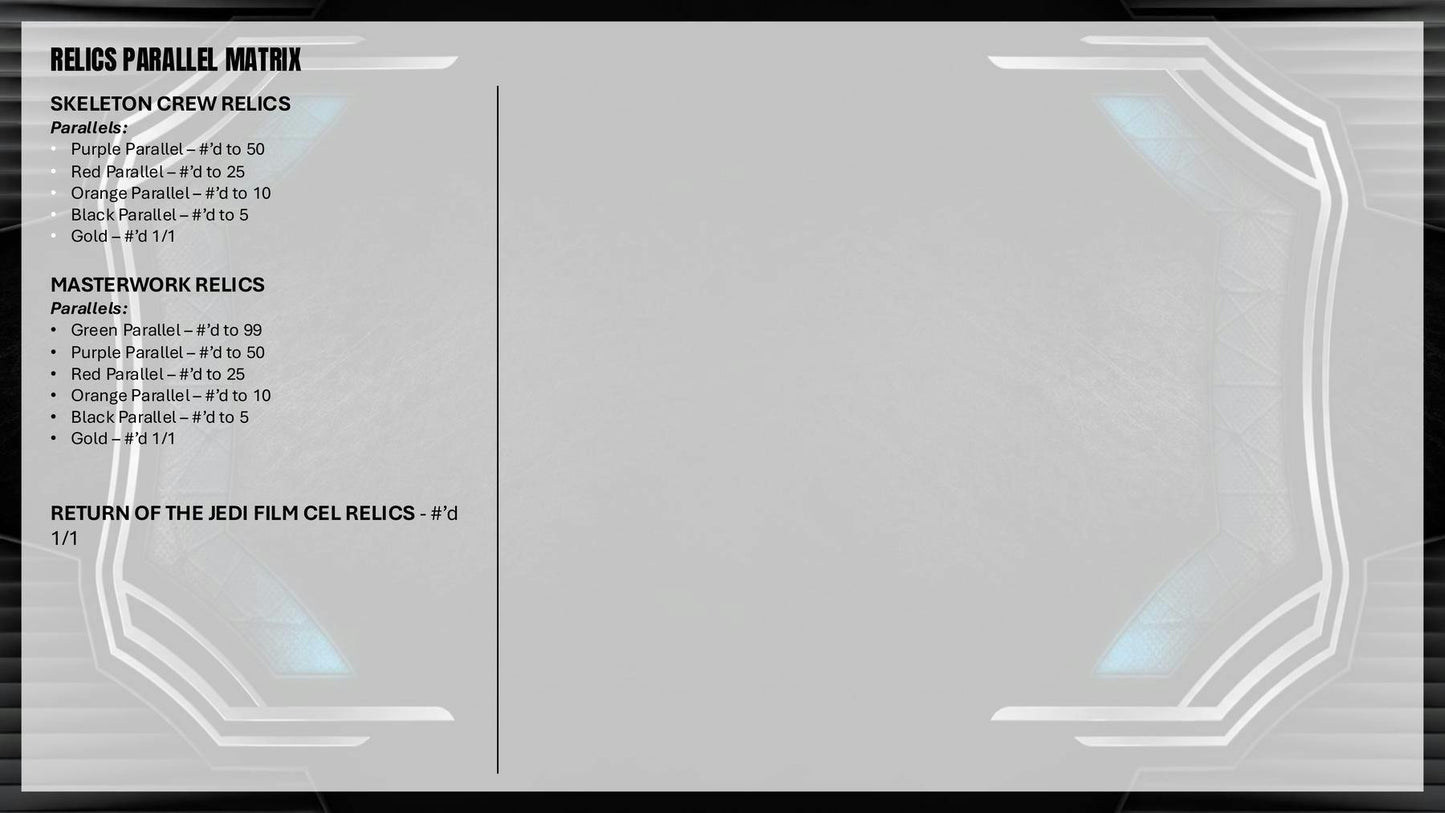 2025 Topps Star Wars Masterwork Hobby Box | Columbia Sports Cards | Columbia Hobby - Sports Card Boxes - Toploaders - Card Savers.