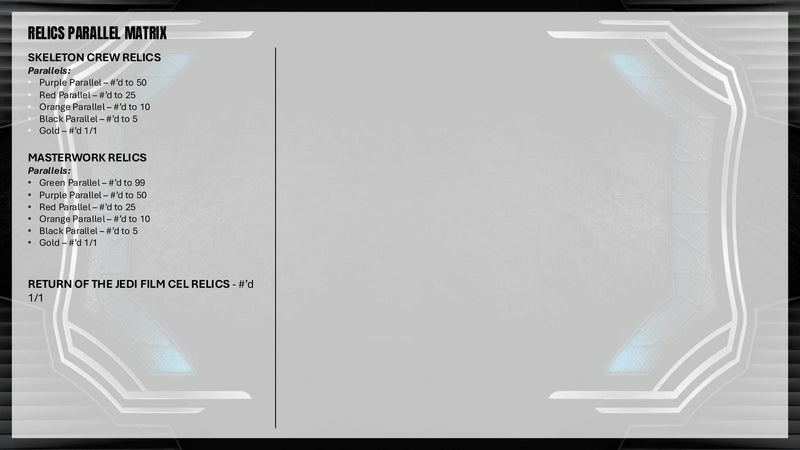 2025 Topps Star Wars Masterwork Hobby Box | Columbia Sports Cards | Columbia Hobby - Sports Card Boxes - Toploaders - Card Savers.
