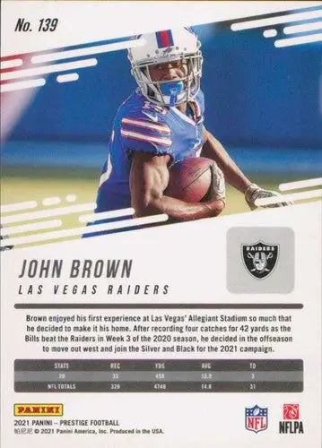 2021 Panini Prestige #139 John Brown NM-MT - Football Card Single