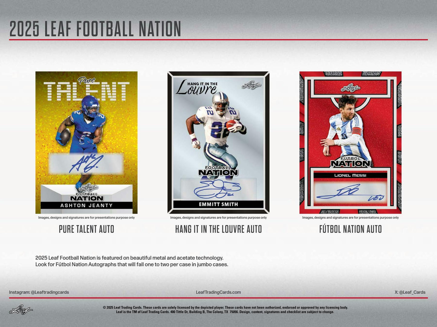 2025 Leaf Football Nation Hobby Box | Columbia Sports Cards