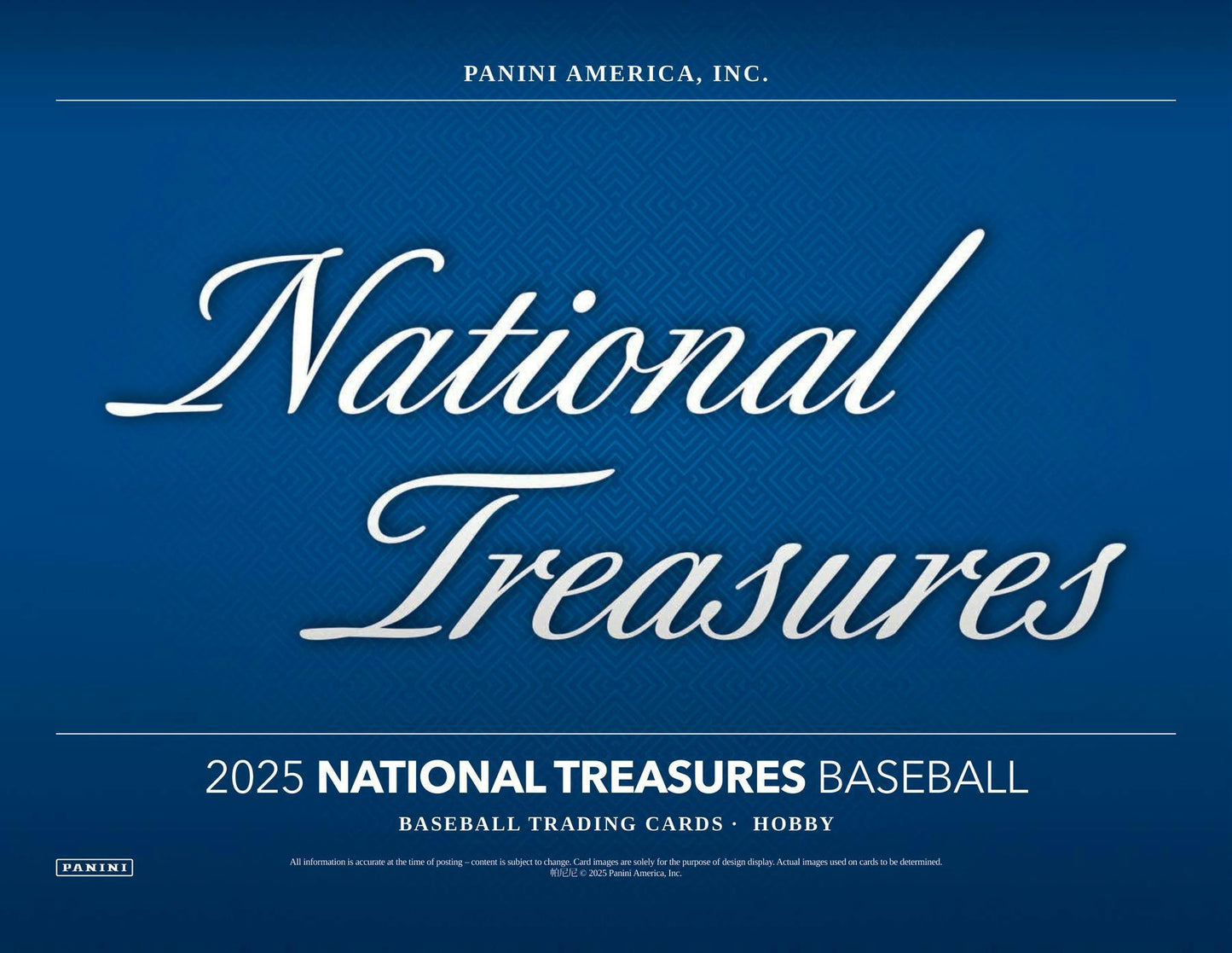 2025 Panini National Treasures Baseball Hobby Box | Columbia Sports Cards