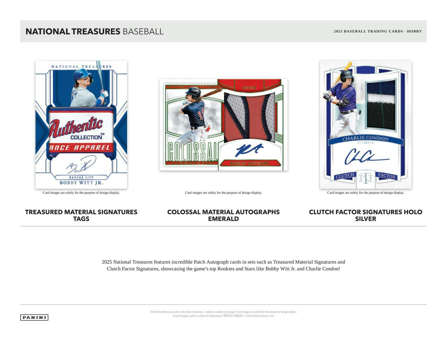2025 Panini National Treasures Baseball Hobby Box | Columbia Sports Cards