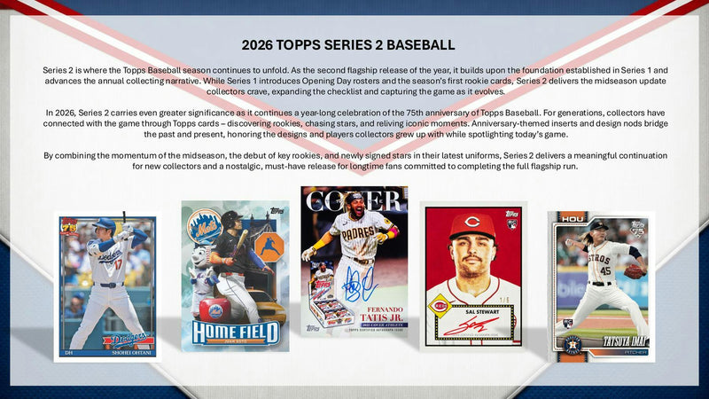 2026 Topps Series 2 Baseball Hobby Jumbo Box | Columbia Sports Cards | Columbia Hobby - Sports Card Boxes - Toploaders - Card Savers.