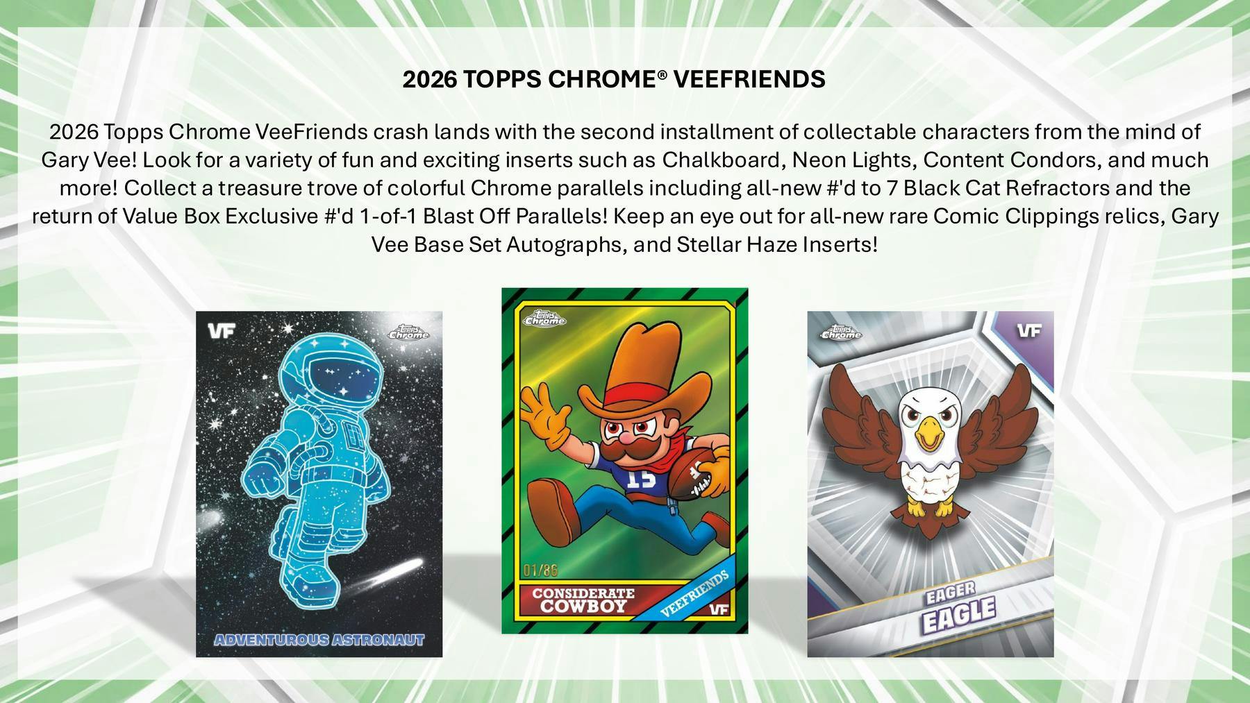 2026 Topps Chrome VeeFriends Blaster Box | Columbia Sports Cards | Columbia Hobby - Sports Card Boxes - Toploaders - Card Savers.