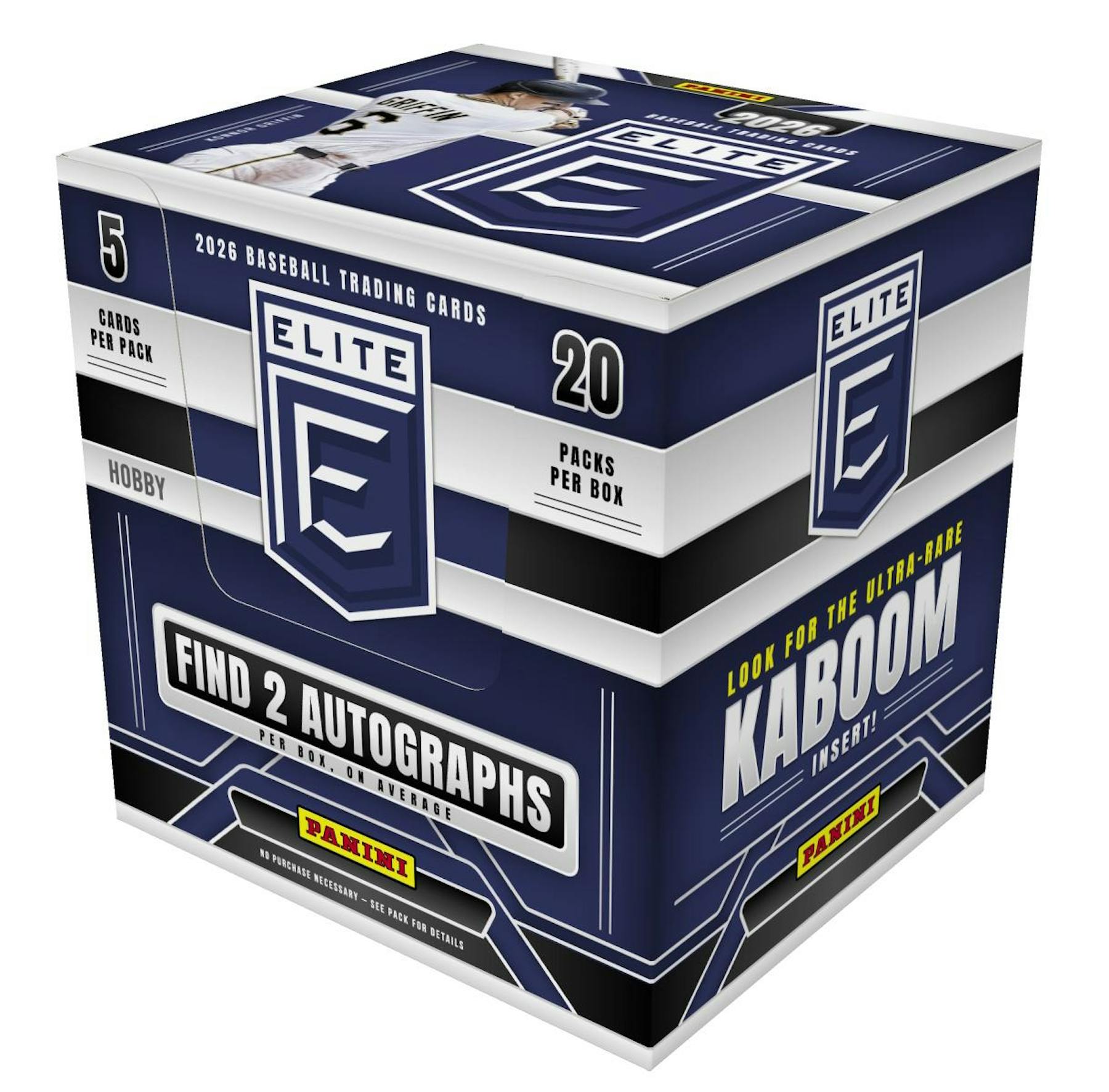 2026 Panini Donruss Elite Baseball Hobby Box
Donruss Elite Baseball Kaboom insert card
Donruss Elite Pen Pals autograph card