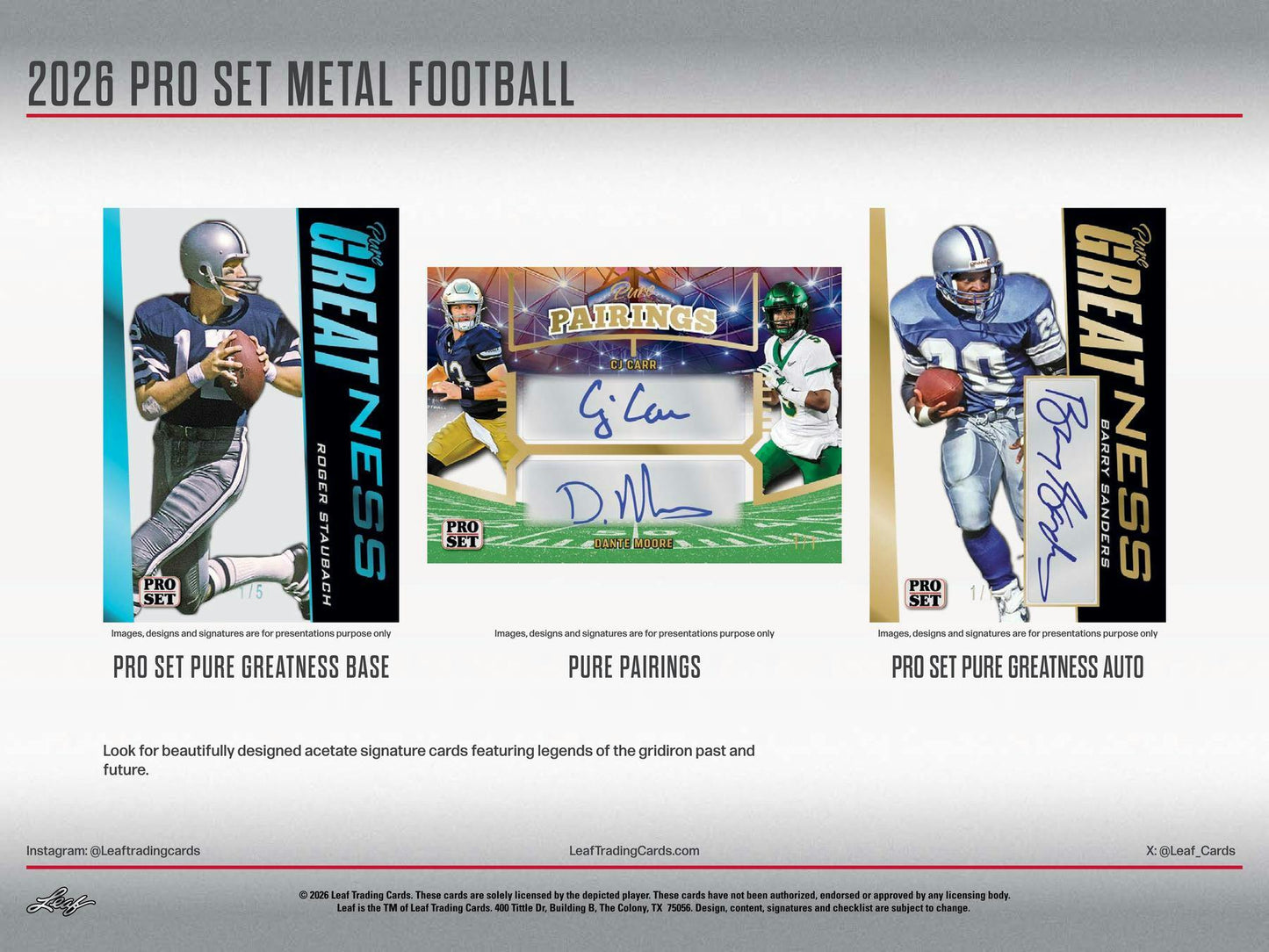2026 Leaf Pro Set Metal Football Hobby Box | Columbia Sports Cards | Columbia Hobby - Sports Card Boxes - Toploaders - Card Savers.