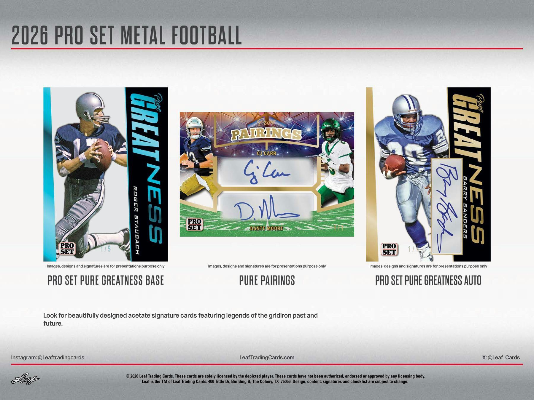 2026 Leaf Pro Set Metal Football Hobby Box | Columbia Sports Cards | Columbia Hobby - Sports Card Boxes - Toploaders - Card Savers.
