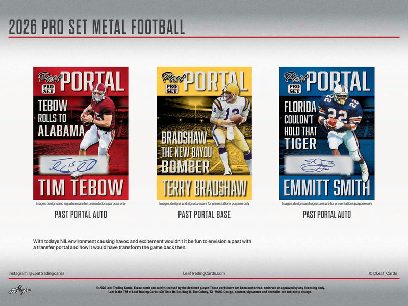 2026 Leaf Pro Set Metal Football Hobby Box | Columbia Sports Cards | Columbia Hobby - Sports Card Boxes - Toploaders - Card Savers.