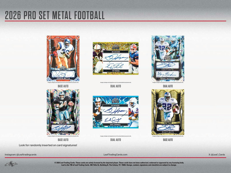 2026 Leaf Pro Set Metal Football Hobby Box | Columbia Sports Cards | Columbia Hobby - Sports Card Boxes - Toploaders - Card Savers.