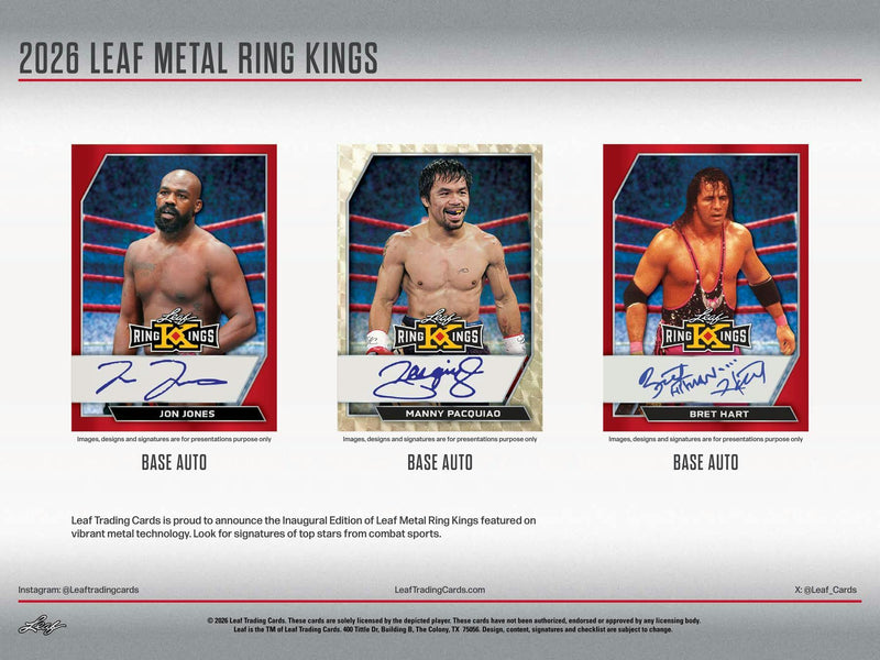 2026 Leaf Metal Ring Kings Boxing Hobby Box | Columbia Sports Cards | Columbia Hobby - Sports Card Boxes - Toploaders - Card Savers.