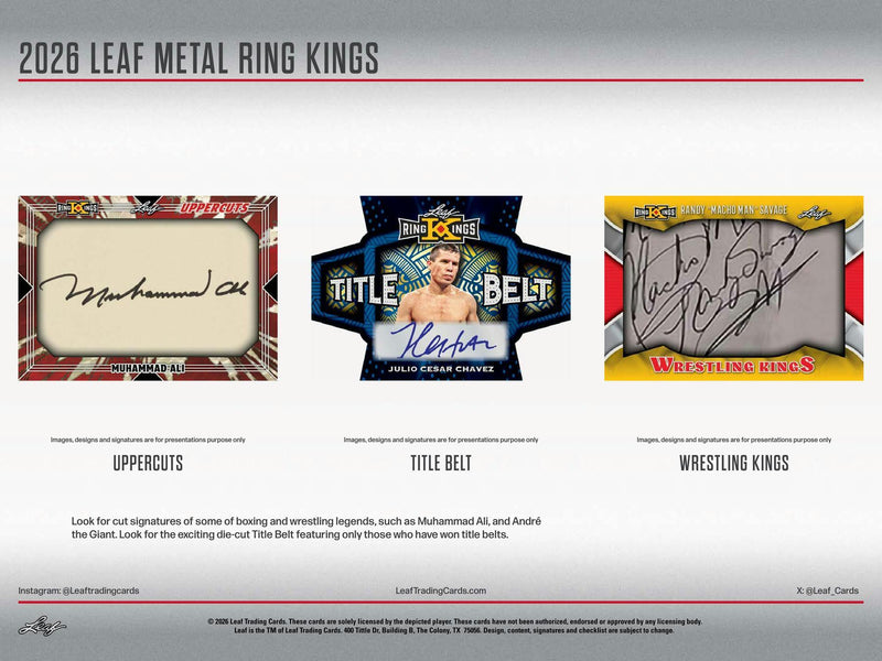 2026 Leaf Metal Ring Kings Boxing Hobby Box | Columbia Sports Cards | Columbia Hobby - Sports Card Boxes - Toploaders - Card Savers.