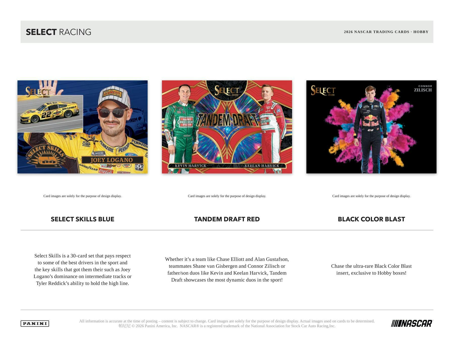 2026 Panini Select NASCAR Racing Hobby Box | Columbia Sports Cards | Columbia Hobby - Sports Card Boxes - Toploaders - Card Savers.