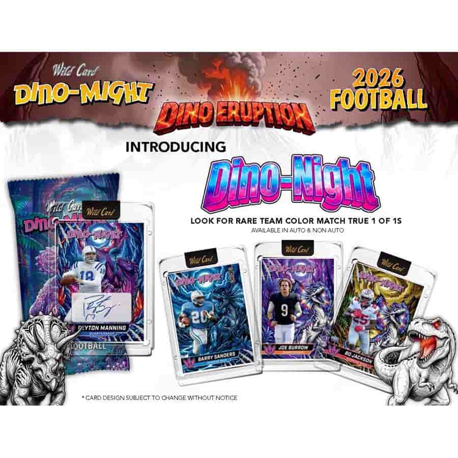 2026 Wild Card Dino-Might Dino Eruption Football Hobby Box | Columbia Sports Cards