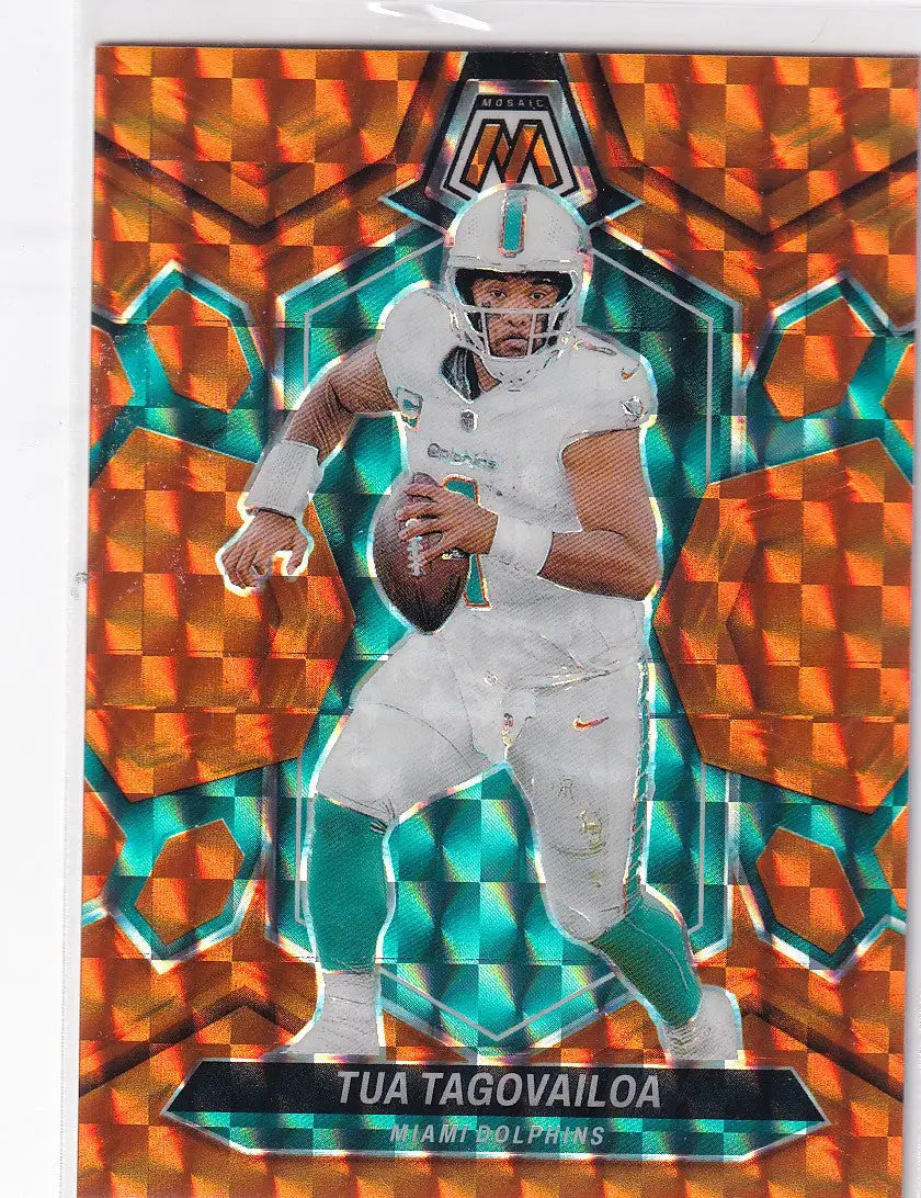 2024 MOSAIC #134 TUA TAGOVAILOA ORANGE REACTIVE 174/199- MIAMI DOLPHINS
