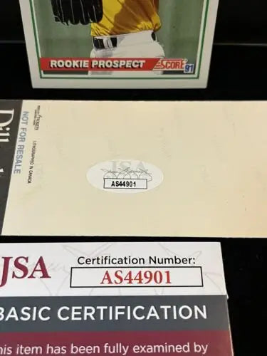 Certified autographed Ray Young baseball card from Oakland Athletics Spring Training